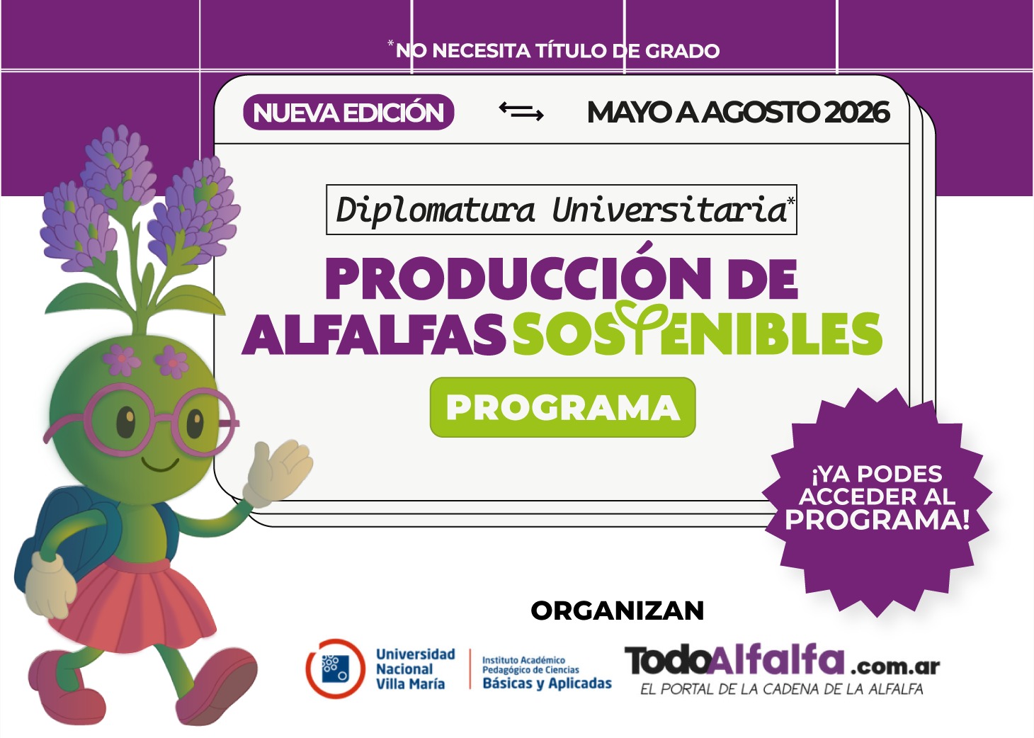 DIPLOMATURA UNIVERSITARIA EN PRODUCCIÓN DE ALFALFAS SOSTENIBLES: UNA EXPERIENCIA ÚNICA… ¡NUEVOS CONTENIDOS!